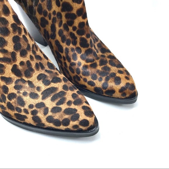 NWOT Marc Fisher Alva Leopard Genuine Leather Bootie - Picture 3 of 14